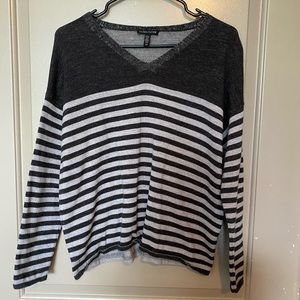 Grey striped sweater